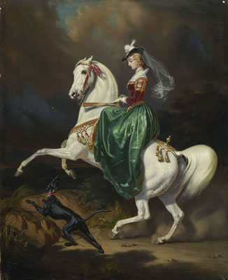 Lady on White Horse